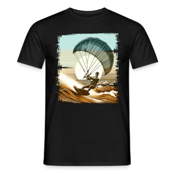 Kitesurfing Kitesurf Kitesurfer Kiteboard - Men's T-Shirt - black - Front - AI Model Male 178 light (178cm)