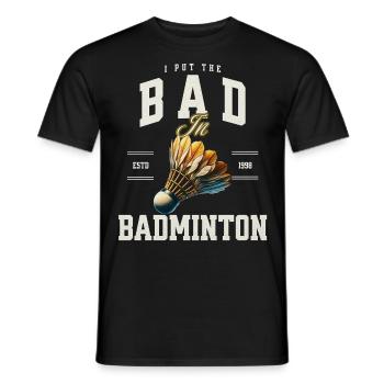 Badminton - T-shirt homme - noir - Devant - AI Model Male 178 light (178cm)