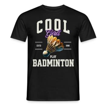 Badminton - Men's T-Shirt - black - Front - AI Model Male 178 light (178cm)