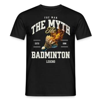 Badminton - Men's T-Shirt - black - Front - AI Model Male 178 light (178cm)