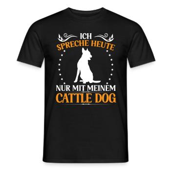 Parler uniquement à Australian Cattle Dog Cattle Dog - T-shirt homme - noir - Devant - AI Model Male 178 light (178cm)