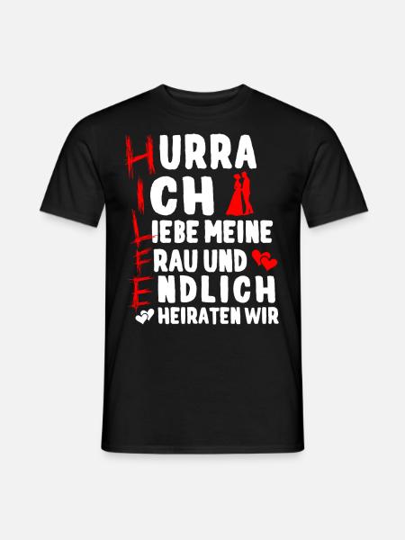 Bräutigam T-Shirt Junggsellenabschied Männer JGA - Männer T-Shirt - Schwarz
