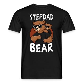 Stepdad Bear - Männer T-Shirt - Schwarz - Vorne - AI Model Male 178 light (178cm)