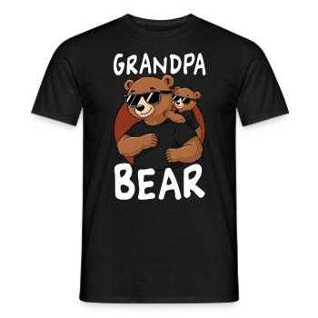 Grand-père Ours - T-shirt homme - noir - Devant - AI Model Male 178 light (178cm)