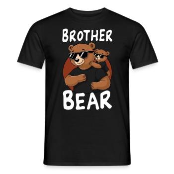 Frère Ours - T-shirt homme - noir - Devant - AI Model Male 178 light (178cm)