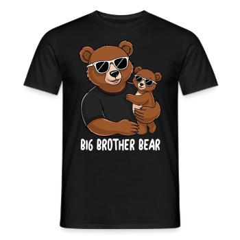 Grand frère ours - T-shirt homme - noir - Devant - AI Model Male 178 light (178cm)