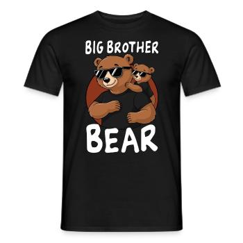Grand frère ours - T-shirt homme - noir - Devant - AI Model Male 178 light (178cm)