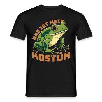 Karneval Party Frösche DAS IST MEIN FROSCHKOSTÜM - Männer T-Shirt - Schwarz - Vorne - AI Model Male 178 light (178cm)