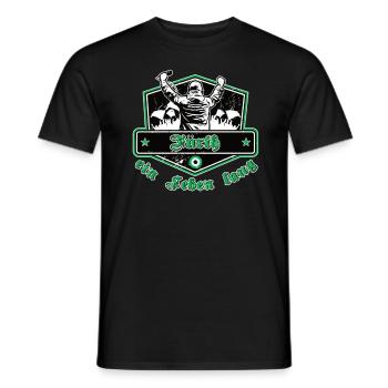 Fürth ein Leben Lang No II - Männer T-Shirt - Schwarz - Vorne - AI Model Male 178 light (178cm)