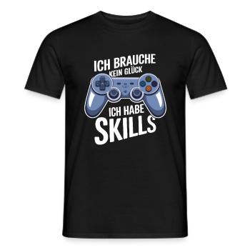 Ich hab gaming Skills - Männer T-Shirt - Schwarz - Vorne - AI Model Male 178 light (178cm)