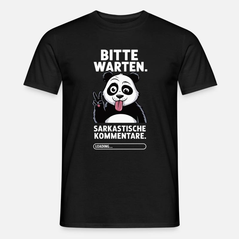 Sarkastischer Panda - Männer T-Shirt - Schwarz