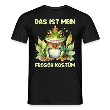 Karneval Party DAS IST MEIN FROSCHKOSTÜM Lustiges - Männer T-Shirt - Schwarz - Vorne - AI Model Male 178 light (178cm)