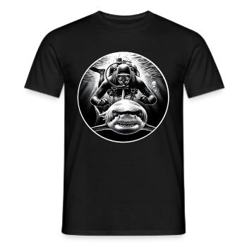 Taucher Tauchen - Männer T-Shirt - Schwarz - Vorne - AI Model Male 178 light (178cm)