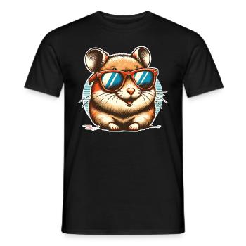 Hamster - Men's T-Shirt - black - Front - AI Model Male 178 light (178cm)