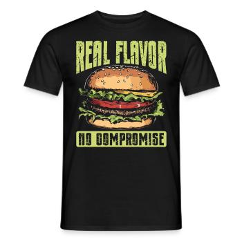 Burger végétarien Burger végétalien Burger végétarien - T-shirt homme - noir - Devant - AI Model Male 178 light (178cm)