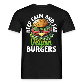 Burger végétarien Burger végétalien Burger végétarien - T-shirt homme - noir - Devant - AI Model Male 178 light (178cm)