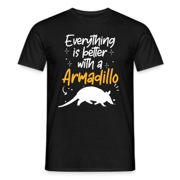 Armadillo Everything Better with Armadillo Armadillo - Men's T-Shirt - black - Front - AI Model Male 178 light (178cm)