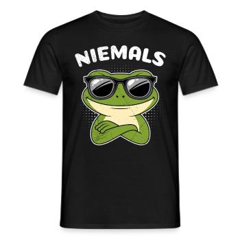 Karneval Party Sturer Frosch NIEMALS Lustiges - Männer T-Shirt - Schwarz - Vorne - AI Model Male 178 light (178cm)