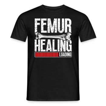 Gebrochener Oberschenkelknochen Gebrochenes Bein - Männer T-Shirt - Schwarz - Vorne - AI Model Male 178 light (178cm)