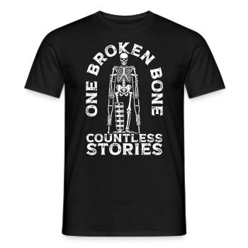 Gebrochener Oberschenkelknochen Gebrochenes Bein - Männer T-Shirt - Schwarz - Vorne - AI Model Male 178 light (178cm)