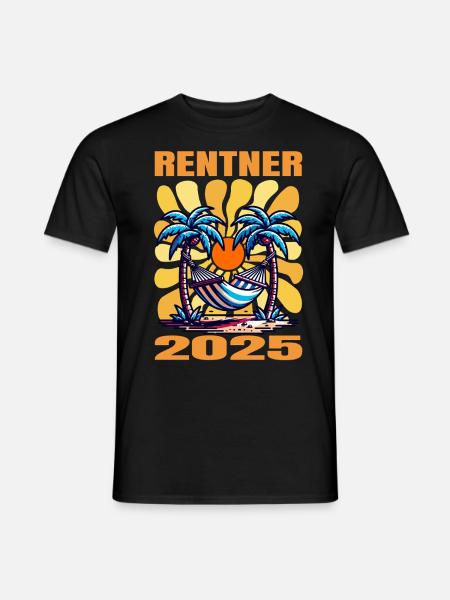 Rentner 2025 - Männer T-Shirt - Schwarz