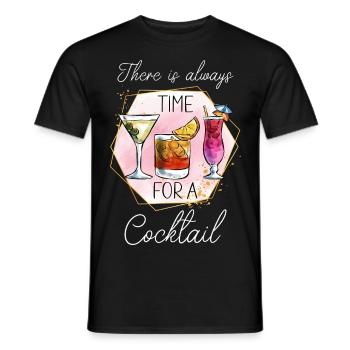 Cocktail Summer Beach Bar Club Party Drink - Men's T-Shirt - black - Front - AI Model Male 178 light (178cm)