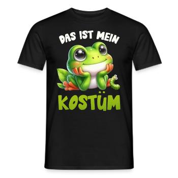 Karneval Party Frosch DAS IST MEIN FROSCH KOSTÜM - Männer T-Shirt - Schwarz - Vorne - AI Model Male 178 light (178cm)