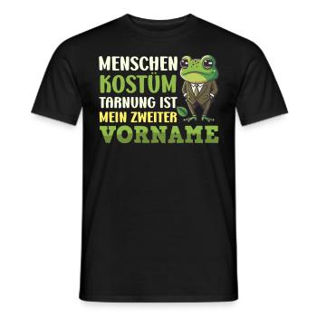 Froschkostüm MENSCHEN KOSTÜM TARNUNG MEIN VORNAME - Männer T-Shirt - Schwarz - Vorne - AI Model Male 178 light (178cm)