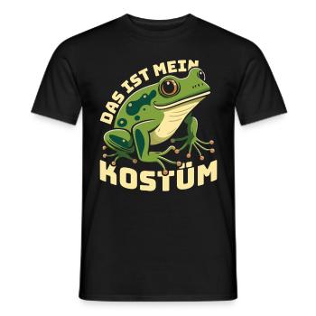 Karneval Party Frösche DAS IST MEIN FROSCHKOSTÜM - Männer T-Shirt - Schwarz - Vorne - AI Model Male 178 light (178cm)