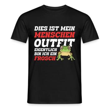 Froschkostüm Karneval Party DAS IST MEIN MENSCHEN - Männer T-Shirt - Schwarz - Vorne - AI Model Male 178 light (178cm)