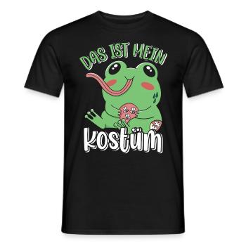 Karneval Party Frösche DAS IST MEIN FROSCHKOSTÜM - Männer T-Shirt - Schwarz - Vorne - AI Model Male 178 light (178cm)