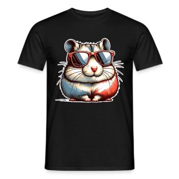 Hamster - Men's T-Shirt - black - Front - AI Model Male 178 light (178cm)