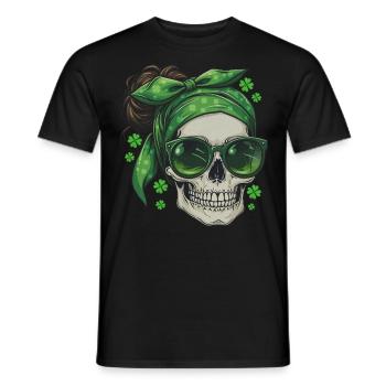 Crâne de la Saint-Patrick - T-shirt homme - noir - Devant - AI Model Male 178 light (178cm)