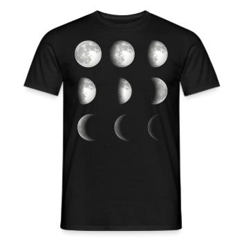 Phases de lune espace - T-shirt homme - noir - Devant - AI Model Male 178 light (178cm)