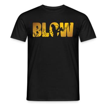 Saxophone Blow - Men's T-Shirt - black - Front - AI Model Male 178 light (178cm)