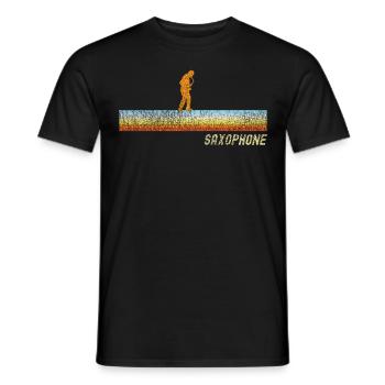 Saxophone Retro Vintage Saxophone - Männer T-Shirt - Schwarz - Vorne - AI Model Male 178 light (178cm)