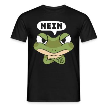 Faschingsparty NEIN Lustiger Frosch Karneval - Männer T-Shirt - Schwarz - Vorne - AI Model Male 178 light (178cm)
