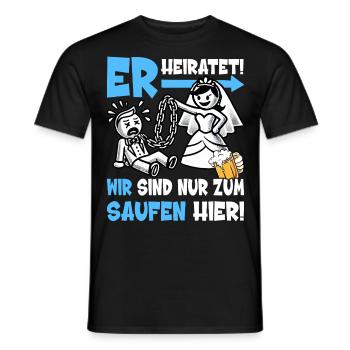 JGA T-Shirt Männer Junggesellenabschied Poltern - Männer T-Shirt - Schwarz - Vorne - AI Model Male 178 light (178cm)