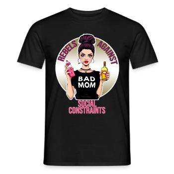 Bad Mom - Se rebeller contre la coercition sociale - T-shirt homme - noir - Devant - AI Model Male 178 light (178cm)