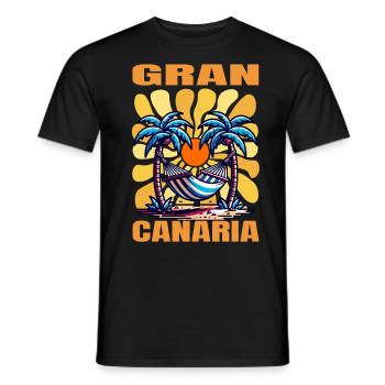 Gran Canaria - Männer T-Shirt - Schwarz - Vorne - AI Model Male 178 light (178cm)