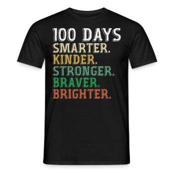 100 Days of School Smarter - 100th Days Of School - Men's T-Shirt - black - Front - AI Model Male 178 light (178cm)