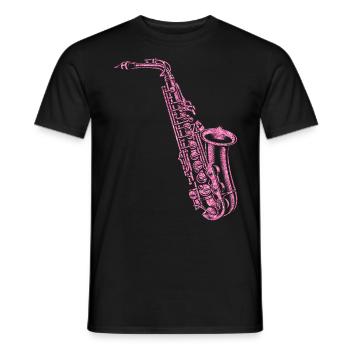 Saxophone Diamonds - Männer T-Shirt - Schwarz - Vorne - AI Model Male 178 light (178cm)