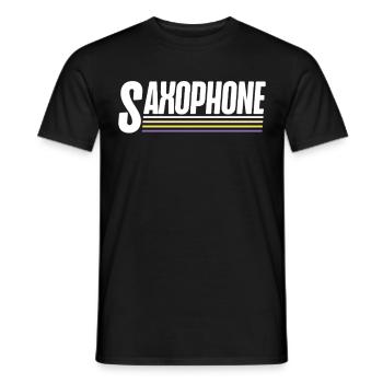 Saxophone Retro Vintage Saxophone - Männer T-Shirt - Schwarz - Vorne - AI Model Male 178 light (178cm)