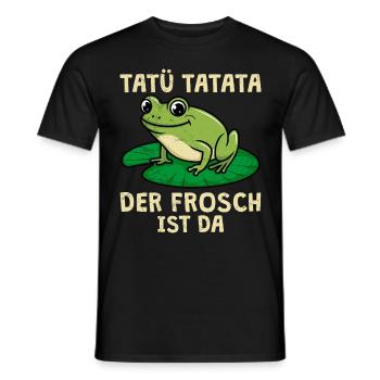 Faschings Kostüm TATÜ TATATA DER FROSCH IST DA - Männer T-Shirt - Schwarz - Vorne - AI Model Male 178 light (178cm)