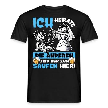 JGA Männer T-Shirt Bräutigam Junggesellenabschied - Männer T-Shirt - Schwarz - Vorne - AI Model Male 178 light (178cm)
