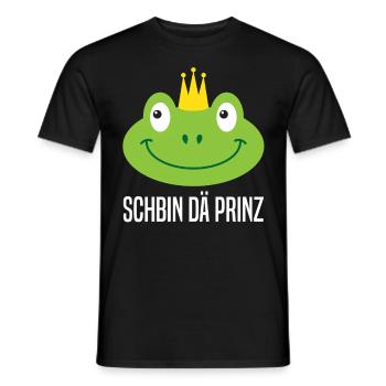 Froschkostüm SCHBIN DA PRINZ Lustiges Faschings - Männer T-Shirt - Schwarz - Vorne - AI Model Male 178 light (178cm)