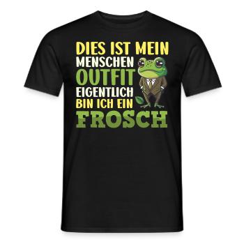 Faschings Kostüm DIES IST MEIN MENSCHEN OUTFIT - Männer T-Shirt - Schwarz - Vorne - AI Model Male 178 light (178cm)