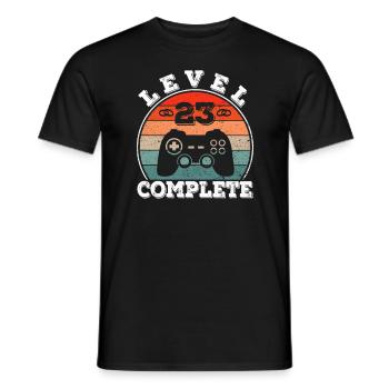 23. Hochzeitstag 23 Jahre Ehe verheiratet Gamer - Männer T-Shirt - Schwarz - Vorne - AI Model Male 178 light (178cm)
