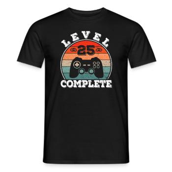 25e anniversaire de mariage 25 ans de mariage Marié Gamer - T-shirt homme - noir - Devant - AI Model Male 178 light (178cm)