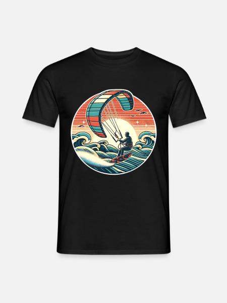 Kitesurf Kitesurfer Kiteboard - T-shirt homme - noir
